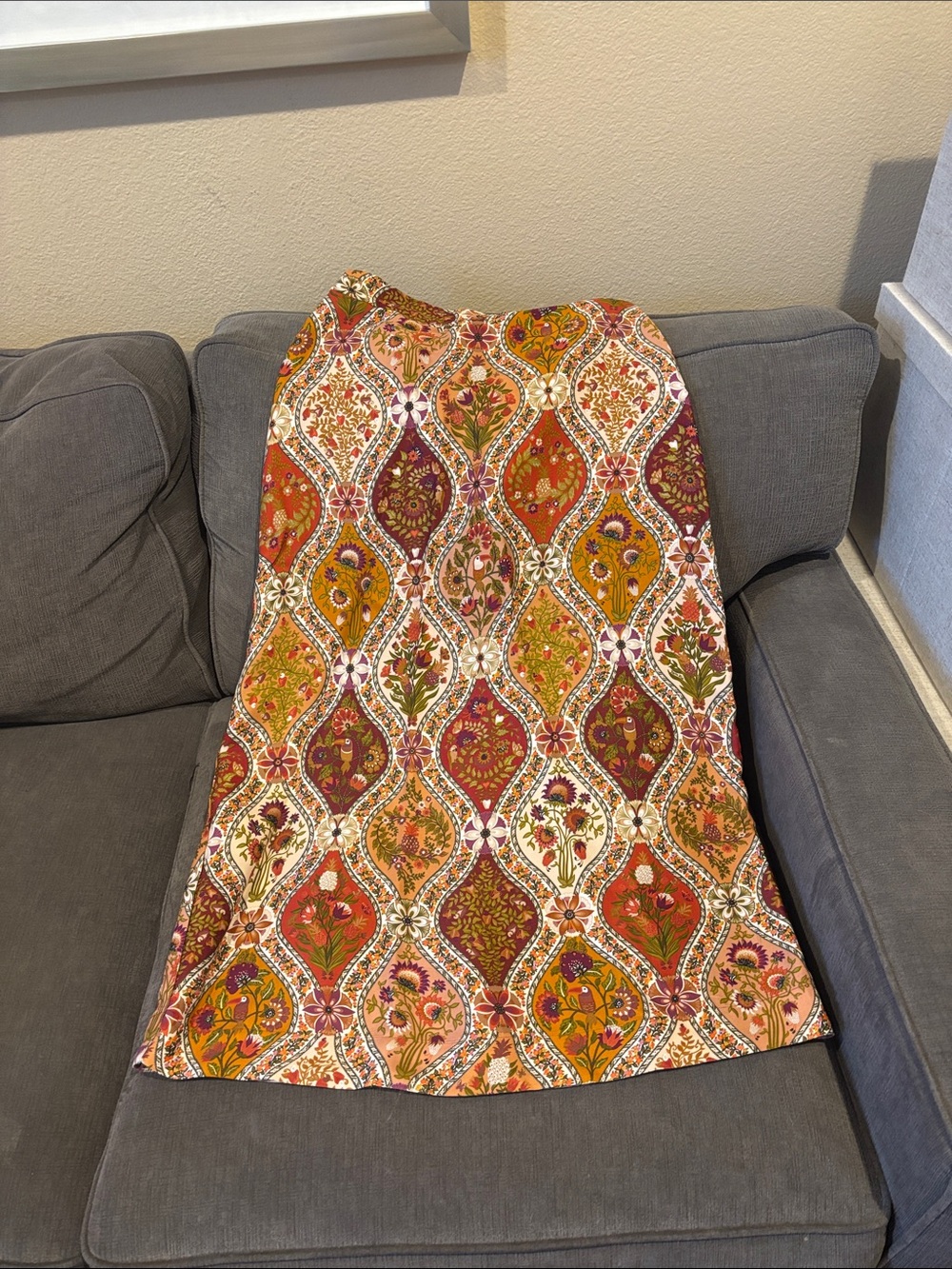 Farm Rio Printed midi skirt